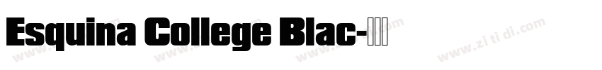 Esquina College Blac字体转换